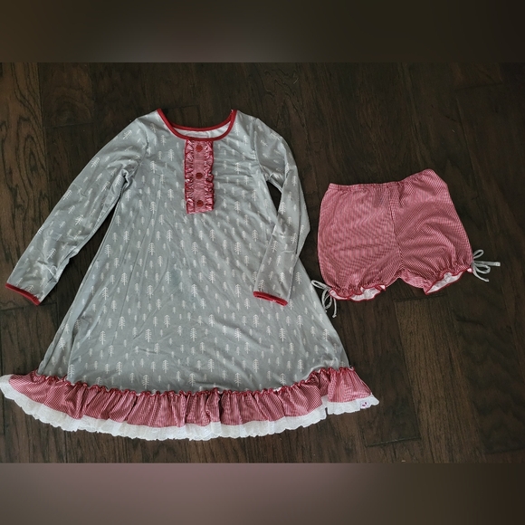 SweetHoney Christmas Dress With Matching Bottoms